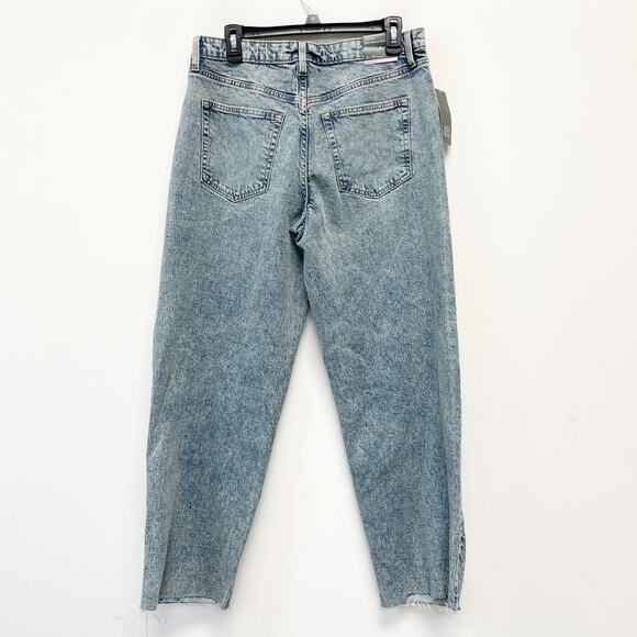 Wild Fable Women's Vintage Style High Rise Straight Leg Raw Hem Jeans Size 8 - Picture 3 of 5